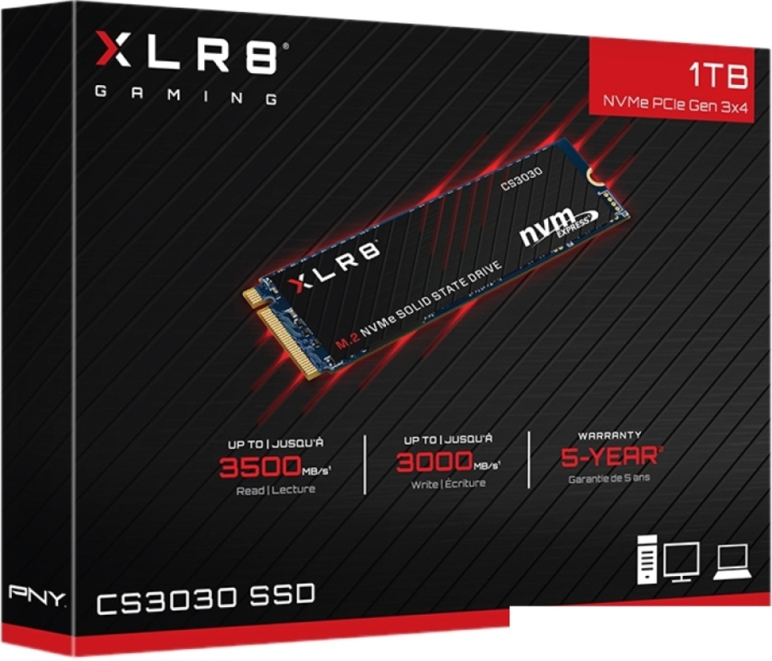 SSD PNY XLR8 CS3030 1TB M280CS3030-1TB-RB
